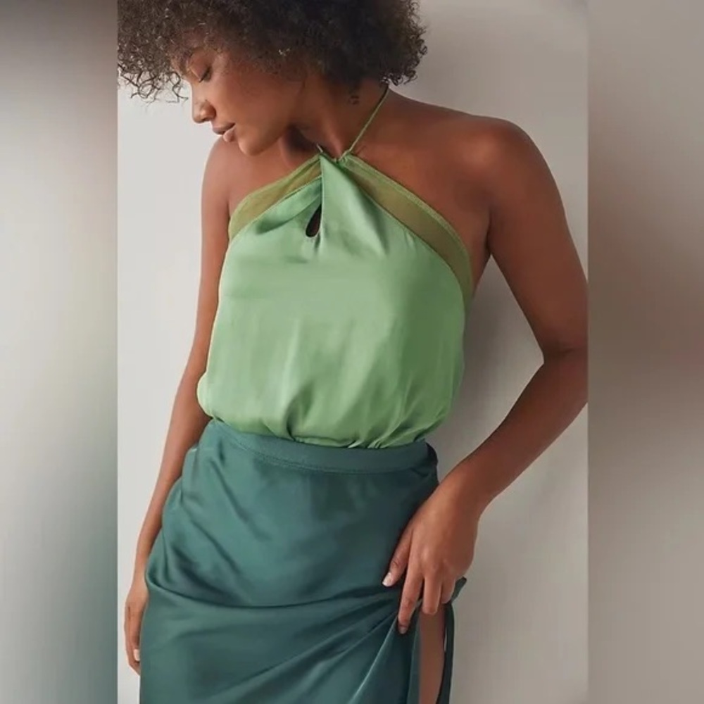 Free People nothing compares bodysuit green goddess